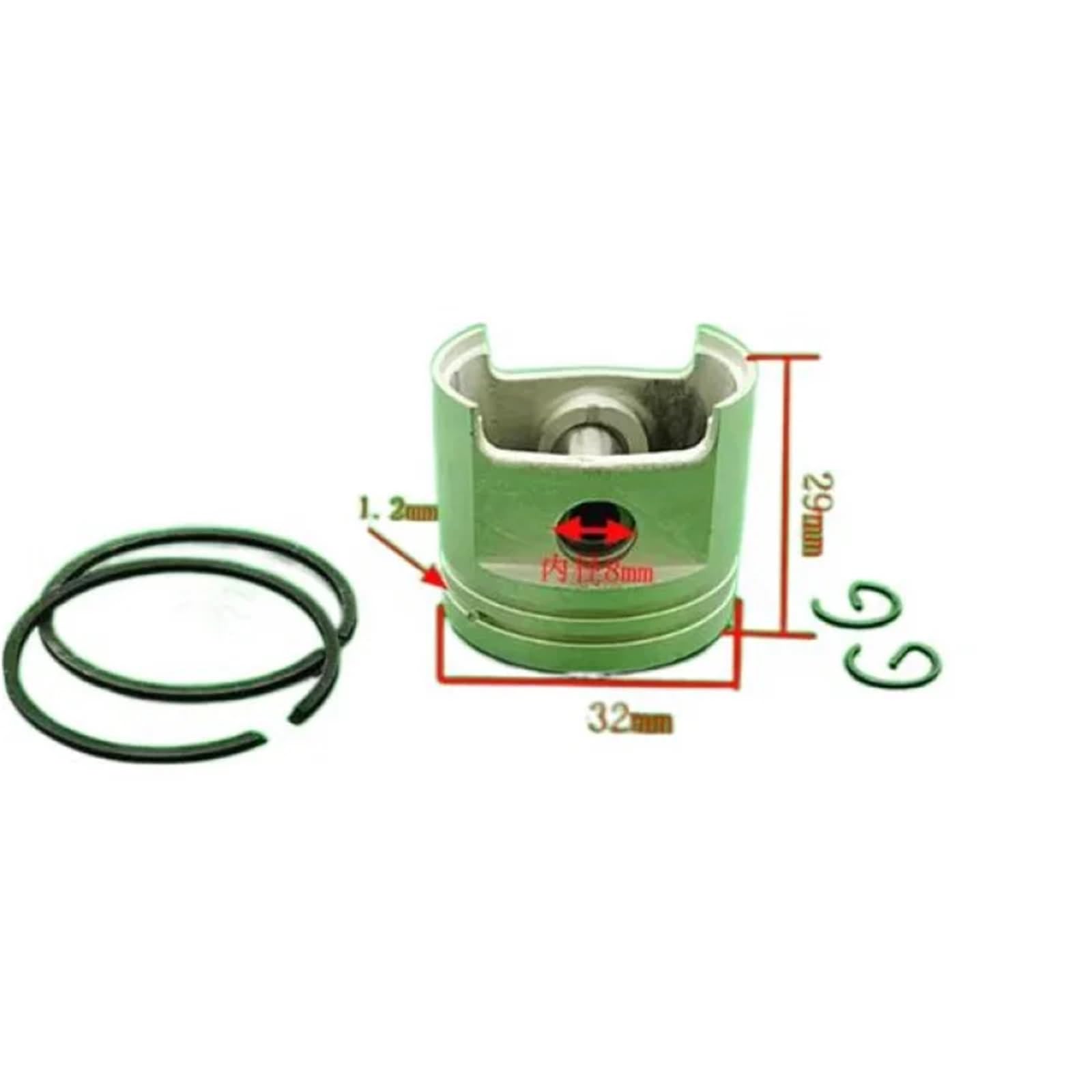 Accesorios Kit de pistón 522 de 32mm Apto for 522 522L 522HS 522HD Cortasetos Recortadora Anillo de pistón Piezas de Pasador de Seguridad