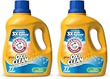 Arm & Hammer Liquid Laundry Detergent, Clean Meadow | 77 Loads | 100.5 Fl oz | Pack of 2 | With...