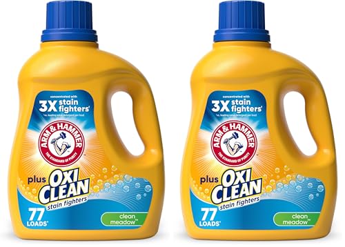 Arm & Hammer Liquid Laundry Detergent, Clean Meadow | 77 Loads | 100.5 Fl oz | Pack of 2 | With...