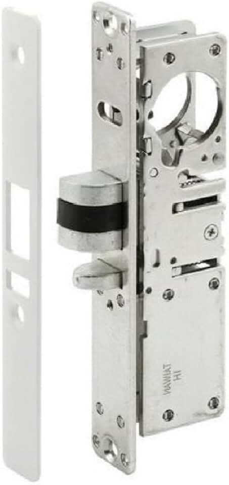 Pacific Doorware Storefront Door Mortise Deadlatch Adams Rite Style Lock in Aluminum (Right Hand, Aluminum Silver, 1-1/8")
