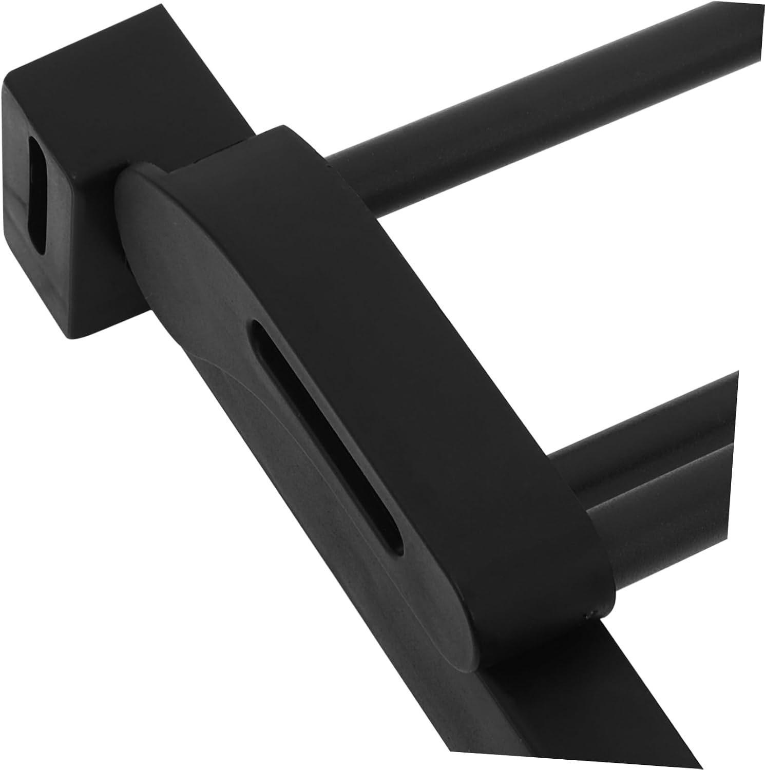 IMIKEYA Wall Mounted Foldable Shoe Rack Space Saving 2-Tier Shoe Holder No-Drill Installation Metal and Plastic Black 50CM for Entryway and Closet Organization