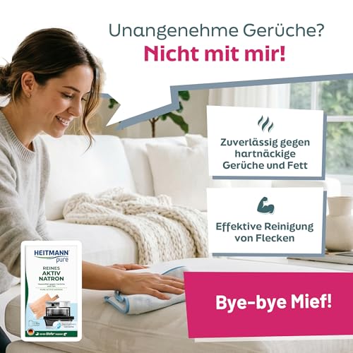 HEITMANN pure Reines Aktiv-Natron 450 g | Allzweckreiniger gegen Fett, Gerüche & Flecken im ganzen Haus | Vielseitiges Reinigungsmittel für Haushalt, Küche & Wäsche 2