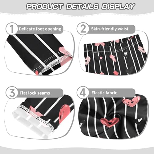 Sweet Heart Line Girls Leggings Ultra Soft Compression Yoga Gym Pants for Kids 4-10T3