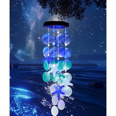 Solar Wind Chimes for Outside Garden, Handcraft...