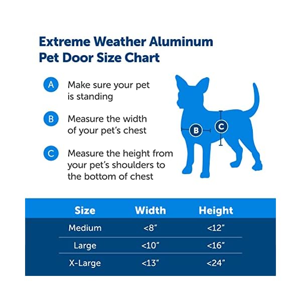 PetSafe Extreme Weather Dog and Cat Door Aluminum Frame Pet Door