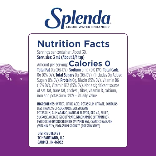 Image of SPLENDA Liquid Water Enhancer Drops, Grape, 3.11 Fl Oz