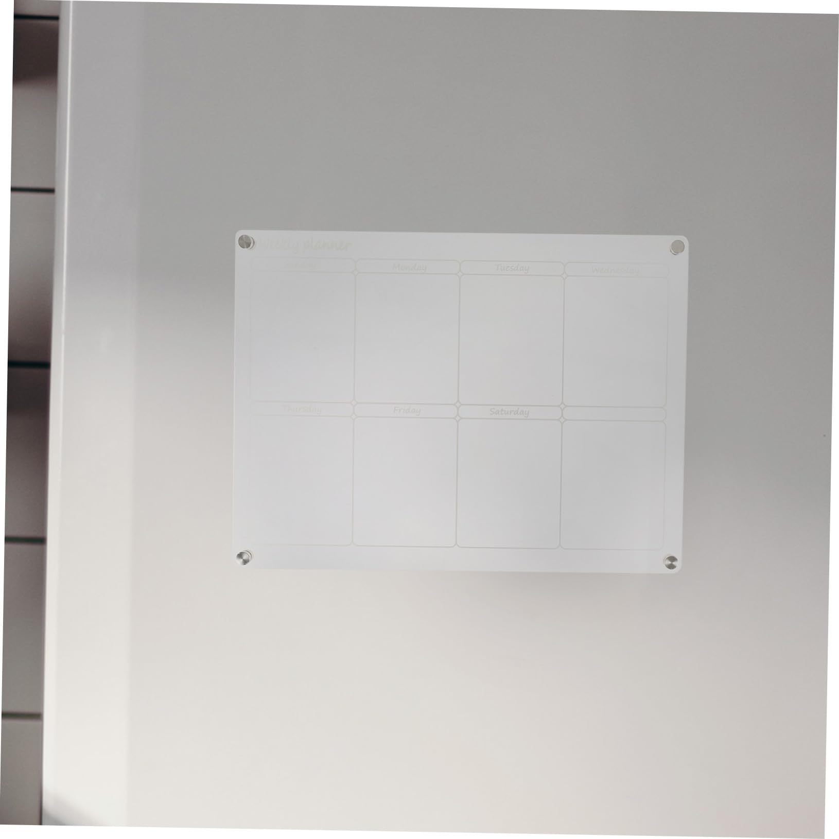 Planificateur Hebdomadaire Magnétique Transparent Acrylique Tableau Effaçable pour Réfrigérateur et Bureau Organiseur de Planning Réutilisable Tableau Mural Pratique et Lisse