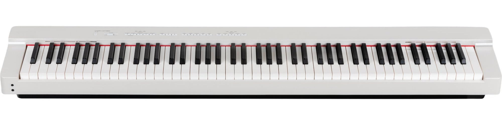 Classic Cantabile SP-316 Piano: 88 tasti pesati a martelletto, DAAS-sampling, polifonia 128 voci, altoparlanti integrati, 20 timbri, Bluetooth. Pianoforte digitale con pedale e alimentatore — Bianco