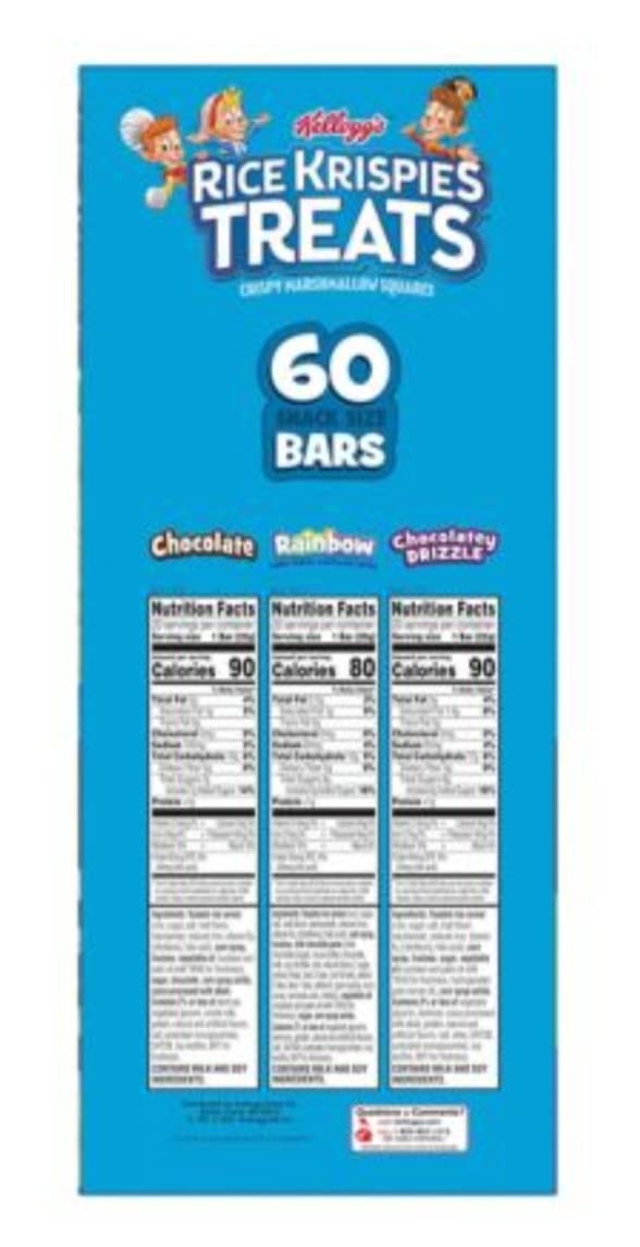 Kellogg's Rice Krispies Treats Snack Bars Variety Pack, 60 ct