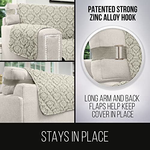 image for Sofa Shield Couch Slip Cover with Patented Strap, Cushion Protector, U