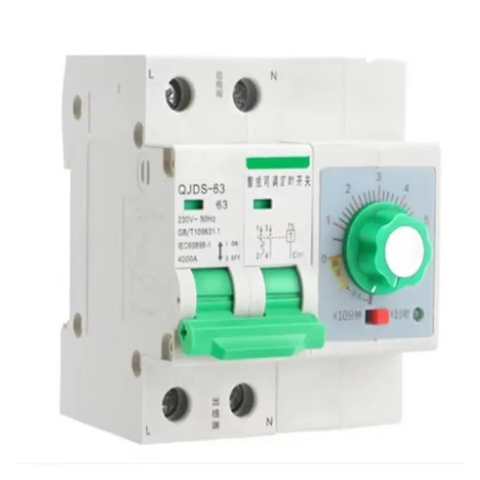 Mini disjoncteur 63A 220V avec interrupteur minuterie réglable 1H à 6H