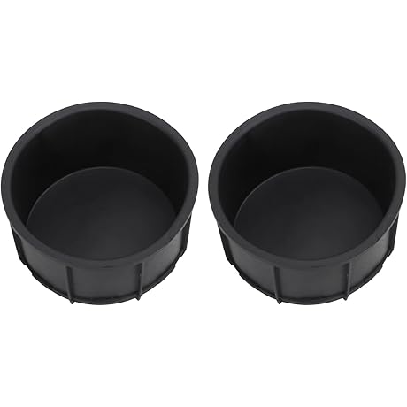 2Pcs Black Rubber Cup Holder Inserts
