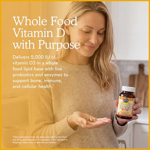 Garden of Life Vitamin Code Raw D3 5000 IU, 60 Vegetarian Capsules - image 2