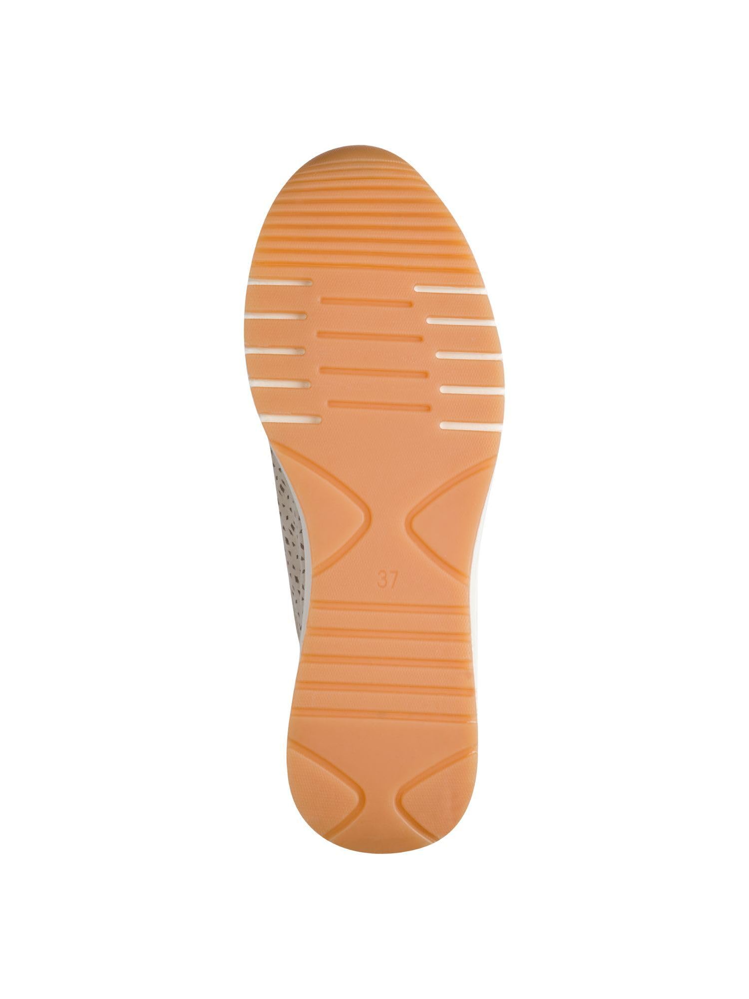 MARCO TOZZI Donna Sneaker Morbida Soletta Feel Me Estraibile Pelle Morbida Fodera Interna alla Moda, Metallico (Platinum), 39 EU