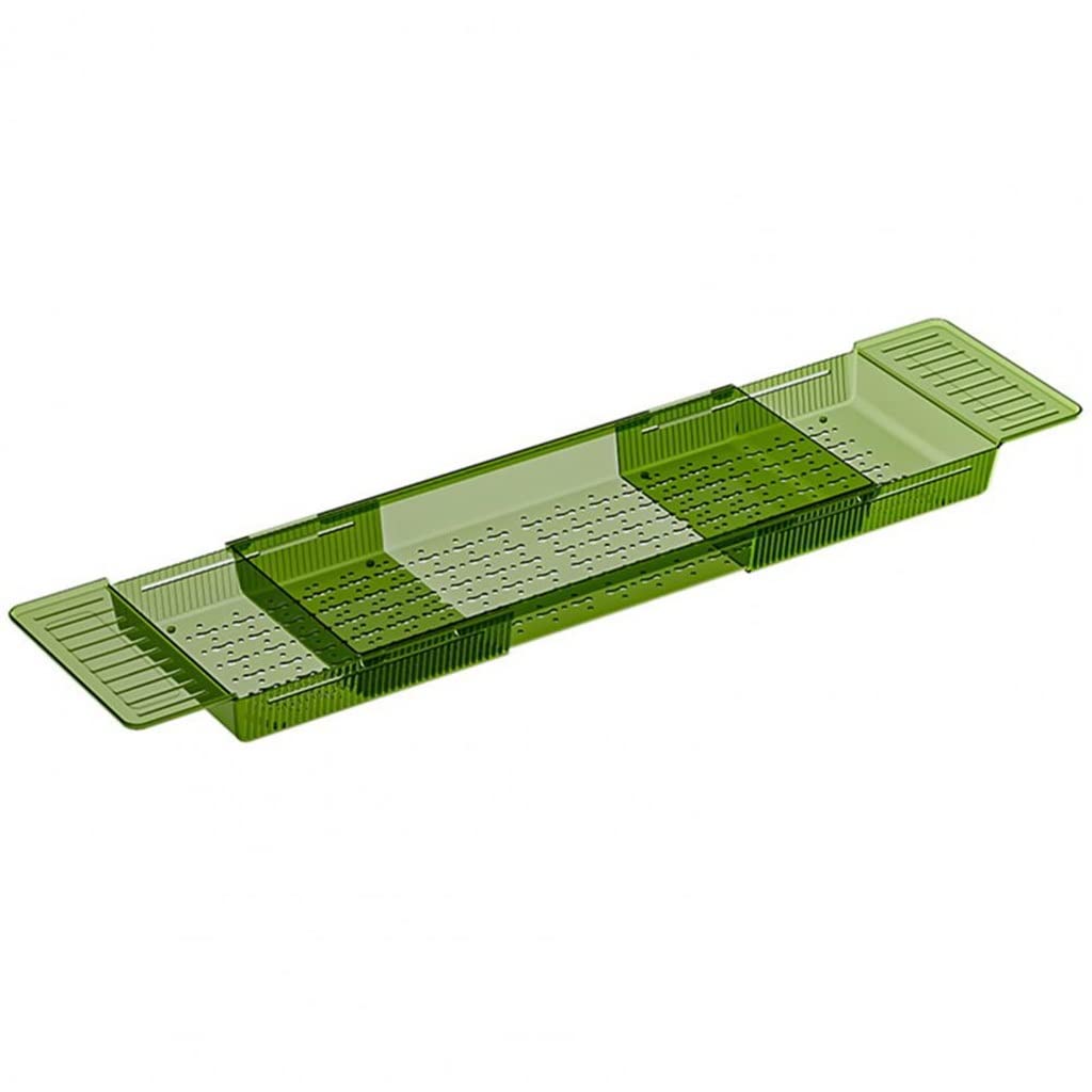 Bandeja extensible para bañera, estante de gran capacidad con drenaje rápido, ideal para relajación y experiencia de spa