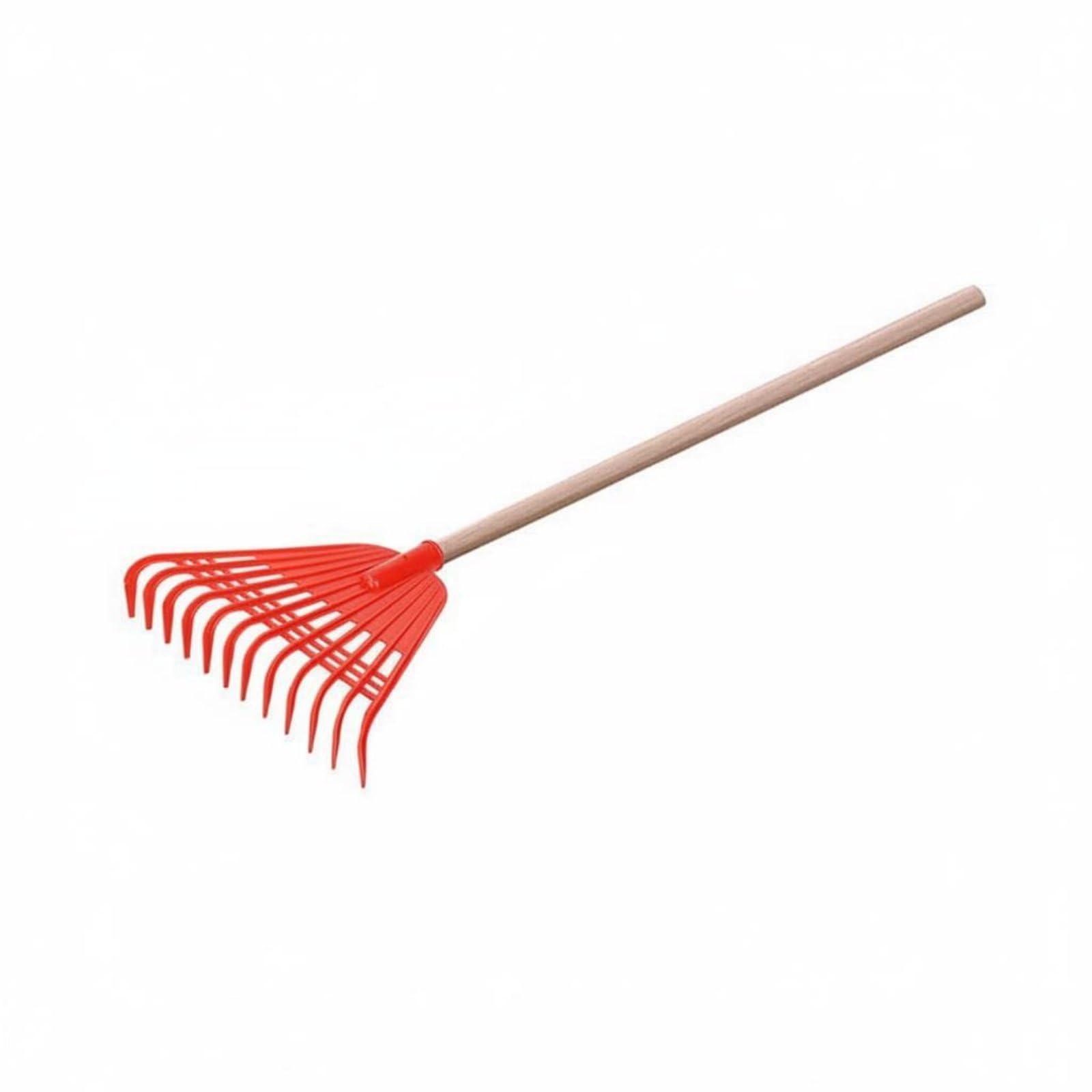 Rastrillo Hojas Plástico Utensilio Exterior Uso Múltiple para Jardinería , Red , 1.2M Poplar Handle