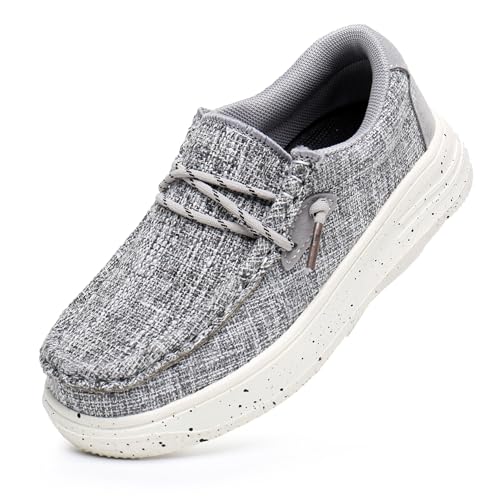 Image of Blikcon Boys Girls Slip-On Casual Boat Shoes Light-Weight Lace Up Loafers(Toddler/Little Kid/Big Kid)