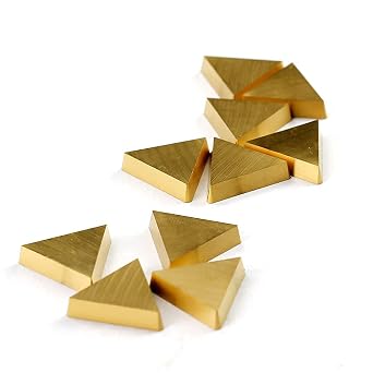 OSCARBIDE Carbide Inserts TPGN160308 TPG322 Turning Inserts,Tin Coated Carbide Cutters for Lathes and Mills,10 Pieces/Box.