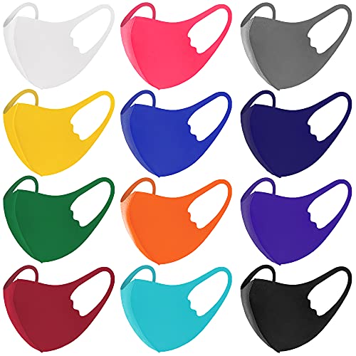 12 Pack Unisex Children Dust Protection, Breathable, Washable and Reusable Face Masks, Boys & Girls (12 PACK, SET VIII)
