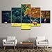 Produktbild KGKBH 5 Leinwandbilder Wandkunst Modulare   HD Gedruckt Malerei 5 Panel Sonnenschein Wüste Moderne Leinwand Wohnzimmer Bilder Wohnkultur Poster