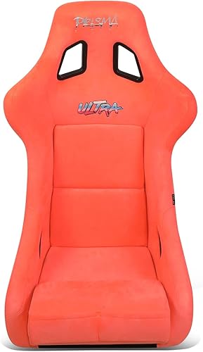 Vista 85 de NRG Innovations NRG-FRP-303RD-ULTRA Asiento universal de carreras con respaldo fijo con adaptadores de montaje lateral para arneses de 6 puntos