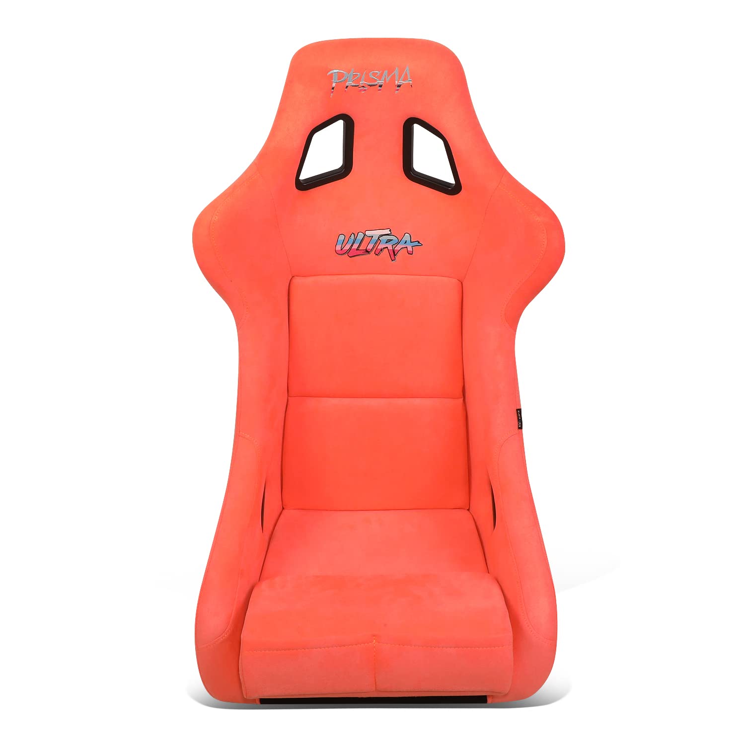 NRG Innovations NRG-FRP-302PH-ULTRA Prisma Asiento de carreras con respaldo fijo con soporte de montaje inferior, asiento de color melocotón/respaldo de copos dorados