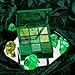 KimChiChic Beauty Jewel Collection Eyeshadow Palette - Pigmented Blendable & Long Lasting Colors, Matte & Glitter Shades, Includes Jewel Stickers, Cruelty Free, Emerald
