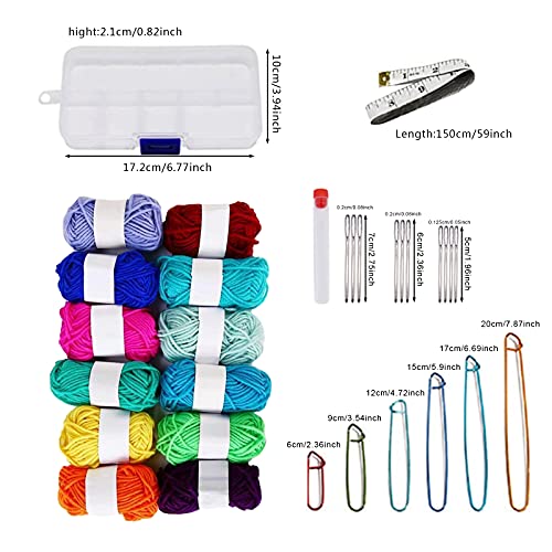Image of Aulufft 53 Pieces Mesh Plastic Canvas Kit Including 11 Shapes Clear Plastic Sheets and Embroidery Tools for Embroidery, Knit, Yarn Crafting