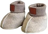  maximo Gots Baby Schuh Wollfleece Größe: 3M Farbe: weiß/original
