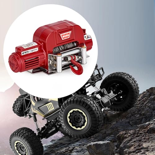 Winch eléctrico de metal para coche RC 1:10 miniatura 3