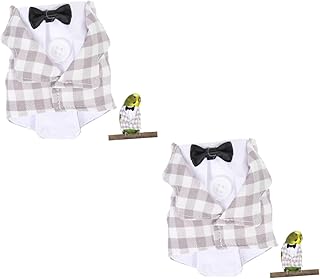 iplusmile 2Pcs Roupas De Pássaro De Estimação Decoração De Coelho Decoração Cardeal Roupas De Gatinho Elegante Traje De Papagaio Decoração De Roupas Suprimentos Para Animais De Estimação