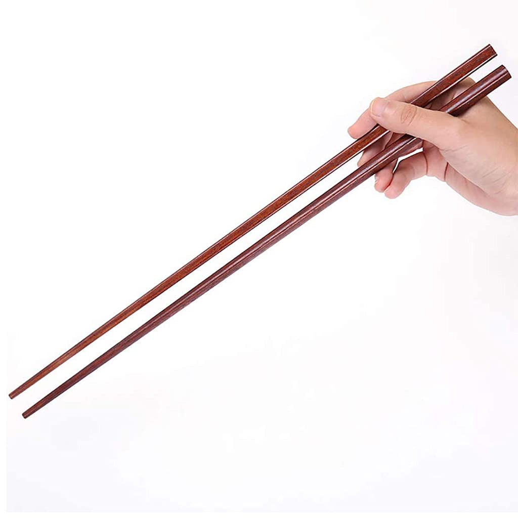 Baguettes de cuisine en bois extra longues de 42 cm, pour nouilles, cuisine, friture, baguettes japonaises coréennes réutilisables, baguettes pour casserole chaude B