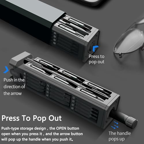 Kit de tournevis de précision pour réparation de PC portables et boîtier magnétique - 3