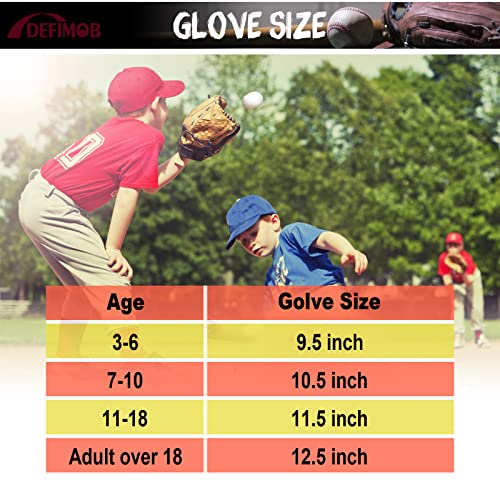 Baseball Glove, Softball Mitt, Softball Glove 9.5''-12.5''For T-Ball Youth Adult Beginner Play & Training, Baseball Mitt Left Hand Glove, Right Hand Throw… #TOP6