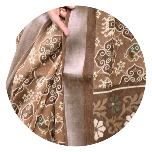 Image of MIRCHI FASHION Saree for Woman Cotton Blend Printed | Traditional Ethnic Sari for Ceremonial Use and Farewell with Blouse Piece