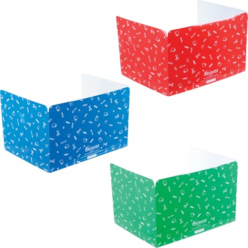 Image of Really Good Stuff Standard Privacy Shields Set of 12, 3 Group Colors