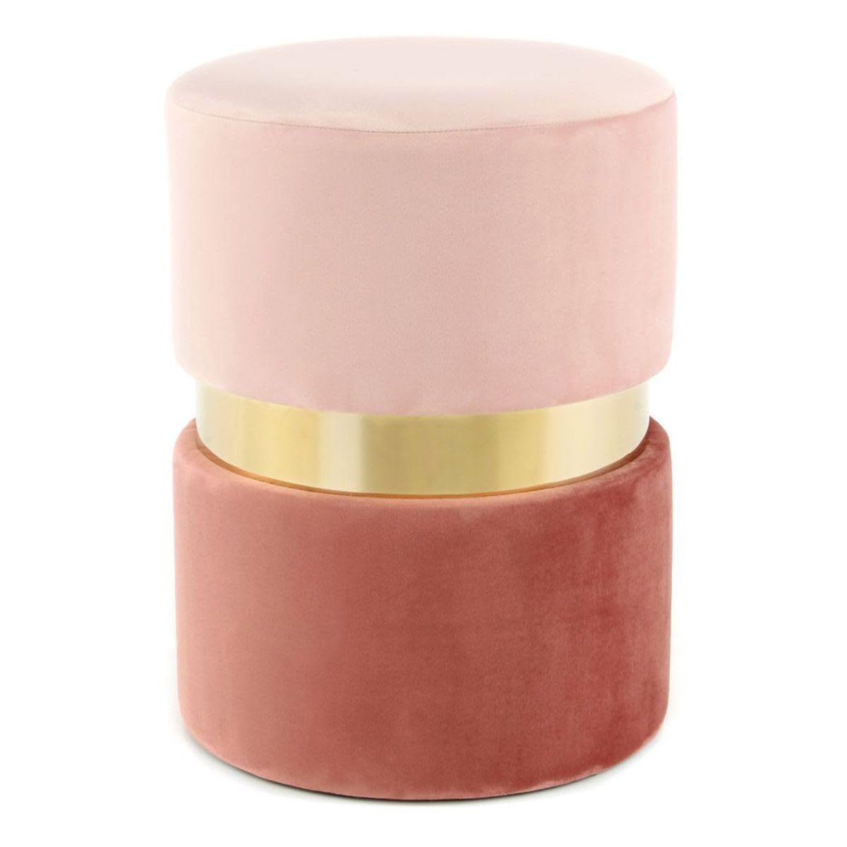 Paris Prix Pouf Rond Design Gipsy 46cm Rose