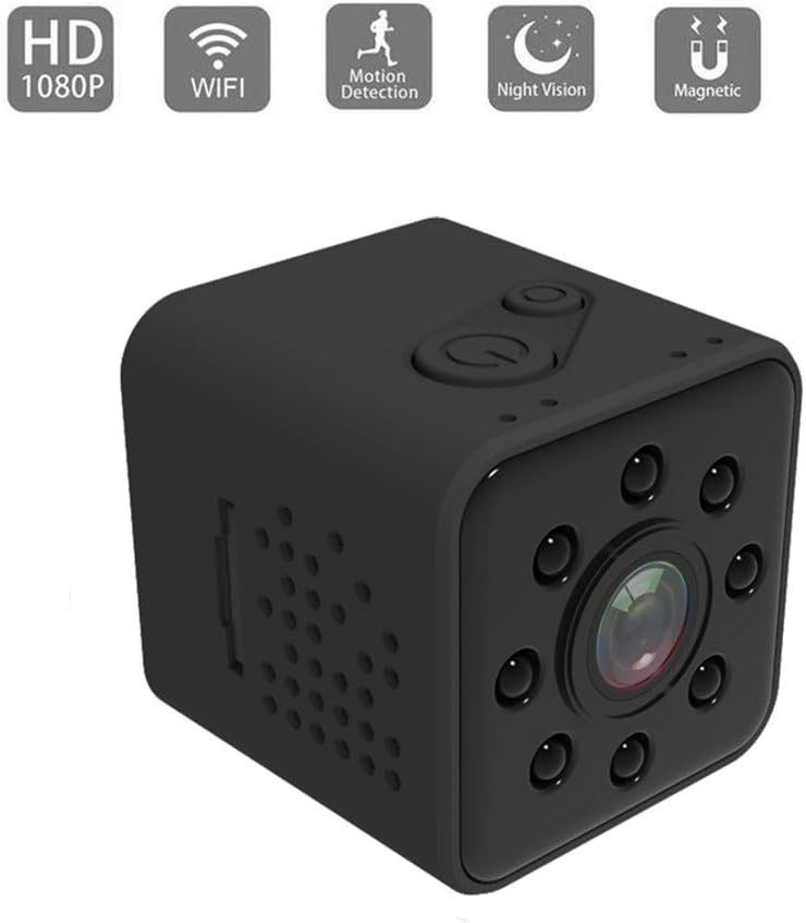 30mm 1.2'' Micro Camera,SQ23 HD Camcorder Night Vision 1080P Sport DV Camera Infrared Car DVR Motion Detection (Black)