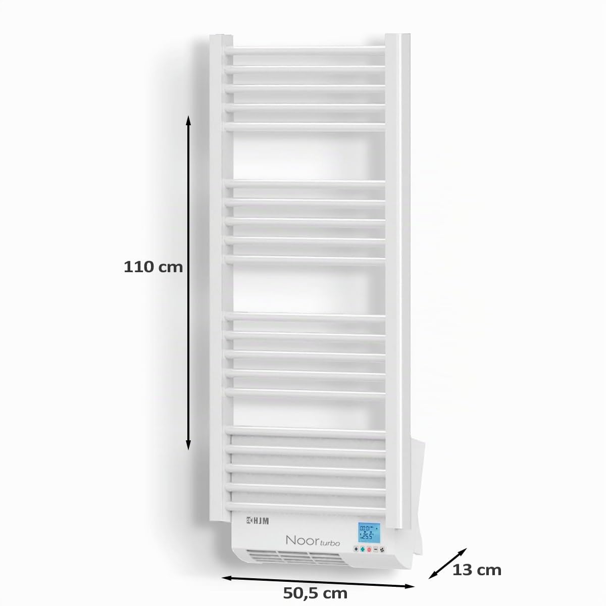 HJM Toallero Eléctrico Seco NOOR Turbo | Termoventilador Incorporado | 750 W + 1000 W | Calor Rápido
