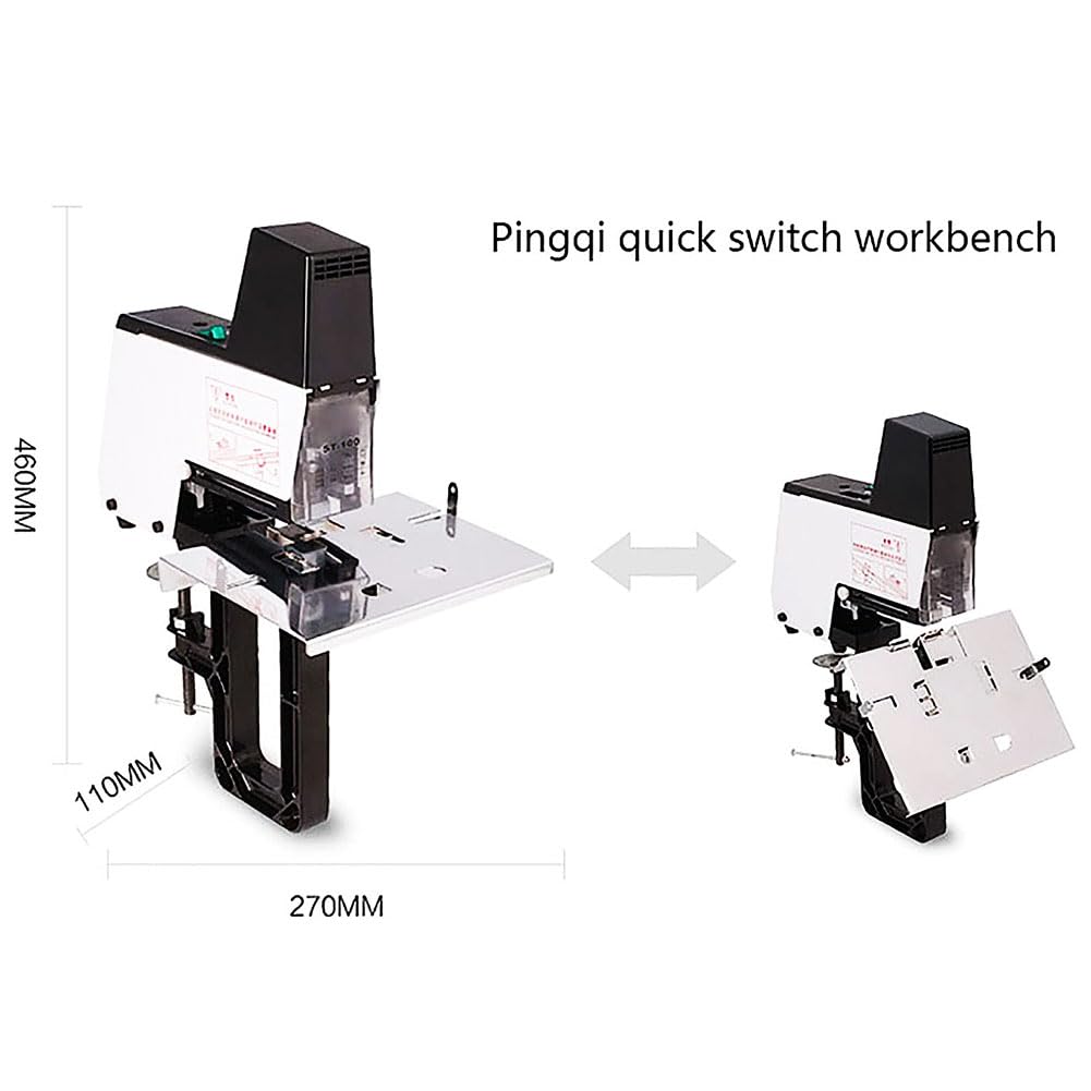 Raccoglitrice a Sella Automatica, Cucitrice da Tavolo Elettrica, Cucitrice a Sella a Punto Piatto A3, Protezione dagli Inceppamenti, Piastra Resistente e Rilegatrice di Libri