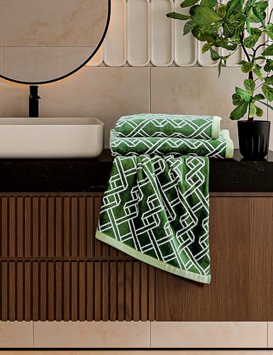 Ted Baker Ribbon Stripe Hand Towel Green