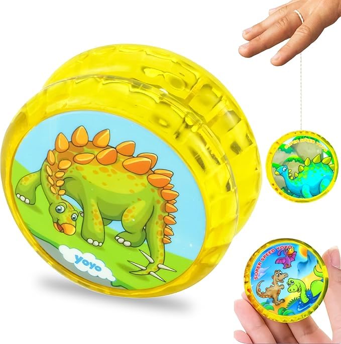 Light Up Yoyo Automatic Return Yo-Yo for Kids & Beginners – Dinosaur Yellow LED Responsive Trick Yoyo with Strong String, Flashing Spin Toy for Boys & Girls — image 1