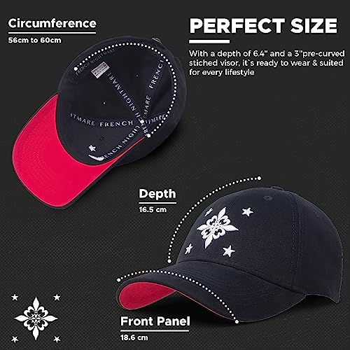 French Nightmare Baseball Hat And Snapback Hat For Men - Golf Hat With Adjustable Buckle Closure - Unisex Brushed Cotton Ball Cap With Embroidered Logo - Perfect Ball Cap For Men And Women (Black) #TOP5