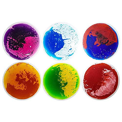 Art3D Liquid Sensory Floor Decorative Tiles,19.7"X19.7" Pie, Colorful, 6 Tiles #TOP2