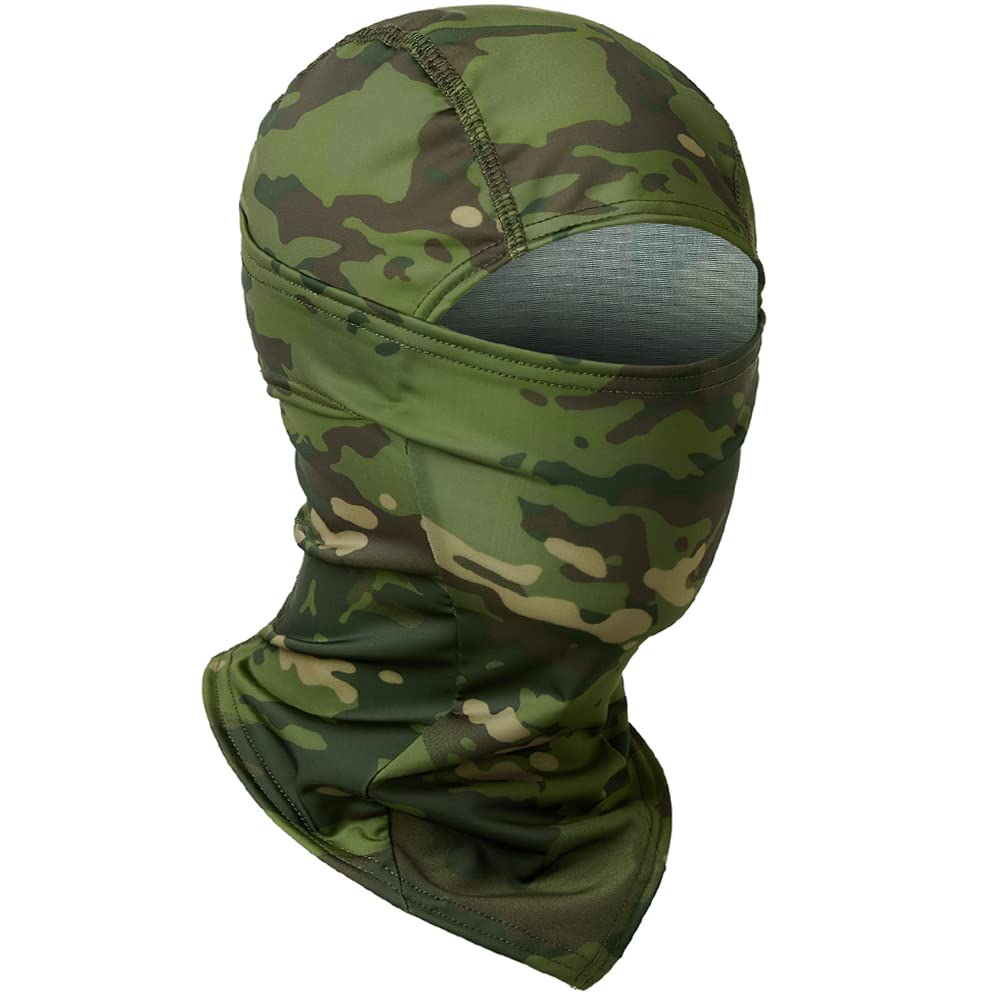 Camo Balaclava Face Shiesty Ski Mask UV Protection Ice Silk Neck Gaiter Sun Hood for Men Women Motorcycle