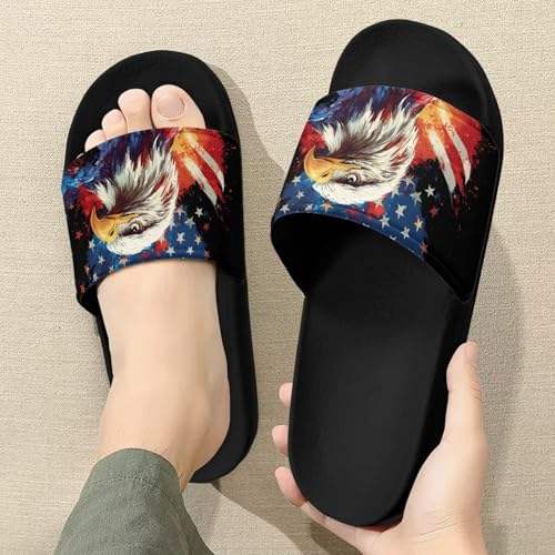 Image of Footwear for Mens Open Toe Athletic Sandals Anti-Slip Sole Slide Sandals Pillow House Flat Shoes Comfortable Slip On Slippers for Indoor & Outdoor