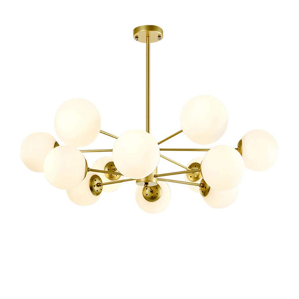 KXEcoLife 12 Lights Sputnik Chandelier Modern Adjustable Arms Mid Century Pendant Lighting Vintage Industrial Ceiling Light Fixture for Living Room,en,12