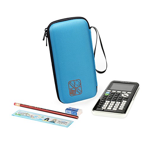 Bovke Hard Graphing Calculator Carrying Case Replacement For Texas Instruments Ti-84 Plus Ce/Ti-83 Plus Ce/Casio Fx-9750Gii, Extra Pocket For Usb Cables, Manual, Pencil, Ruler And Other Items, Blue #TOP1