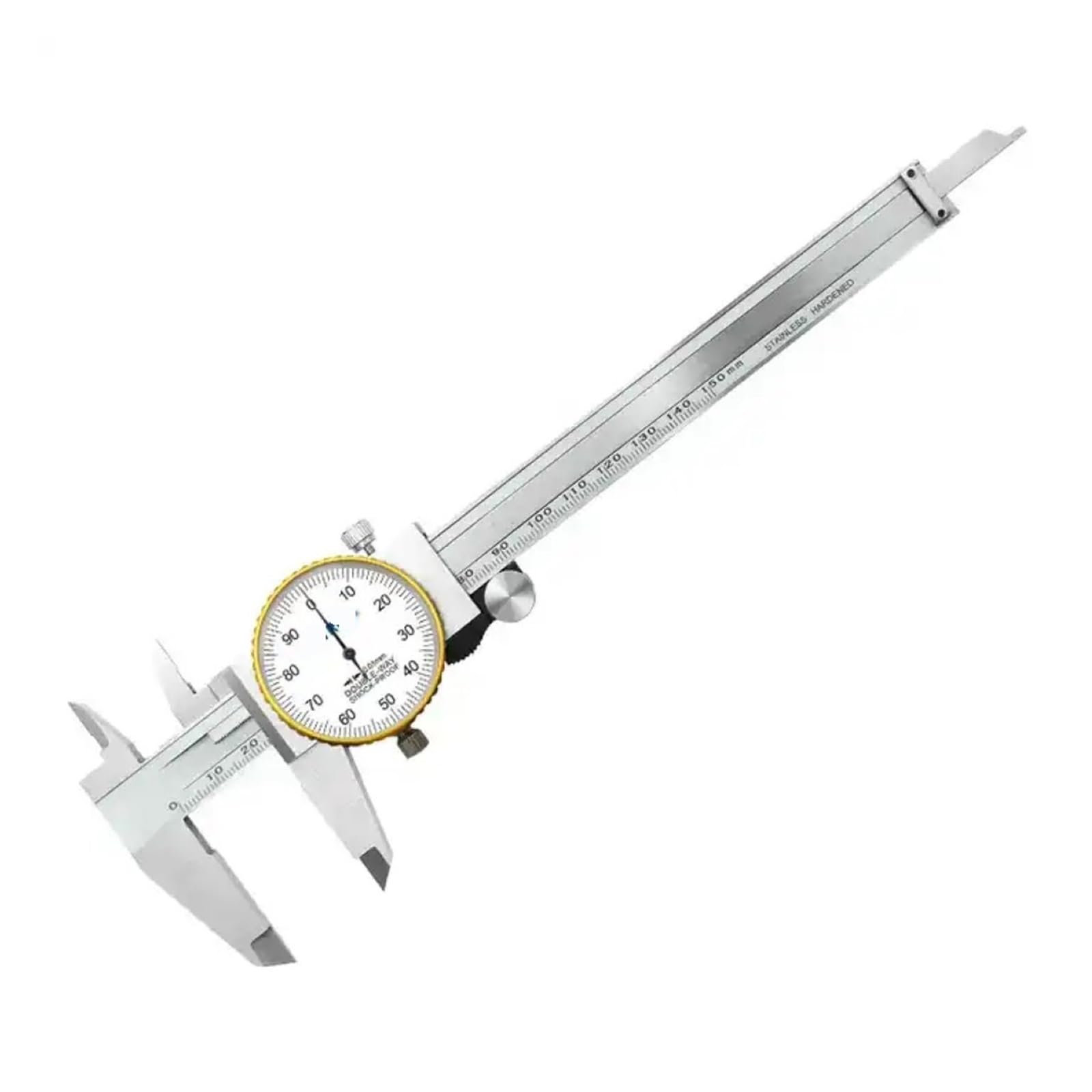 Zklgs One Color Dial Caliper 0-150Mm/0-6Inch 0.02Mm For Measuring Tools Dial Vernier Caliper With Metal Housing Vernier Caliper With Watch Measuring Tools