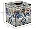 Bellaa 28281 Old World Map Tissue Box Cover Square Tissues Holder Pumping Paper Facial Napkin Dispenser Antique Vintage Cube Bedroom Bathroom Dresser Night Stand Table Car Store Office Home Decor